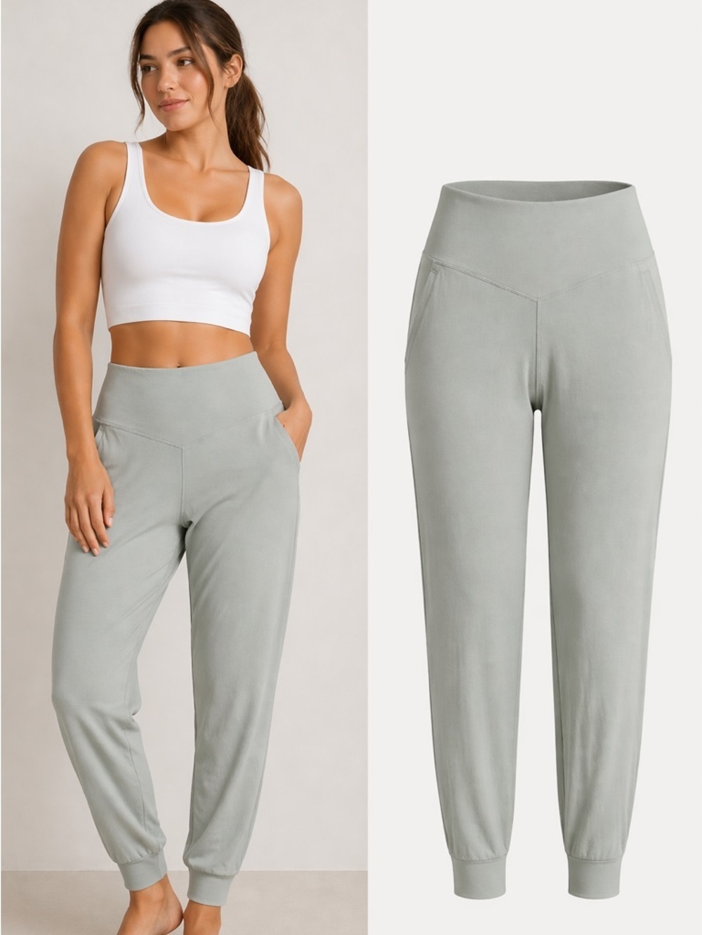 Paragon Jogger Pants | Sage Green | High Rise | Athletic Lounge | Size M